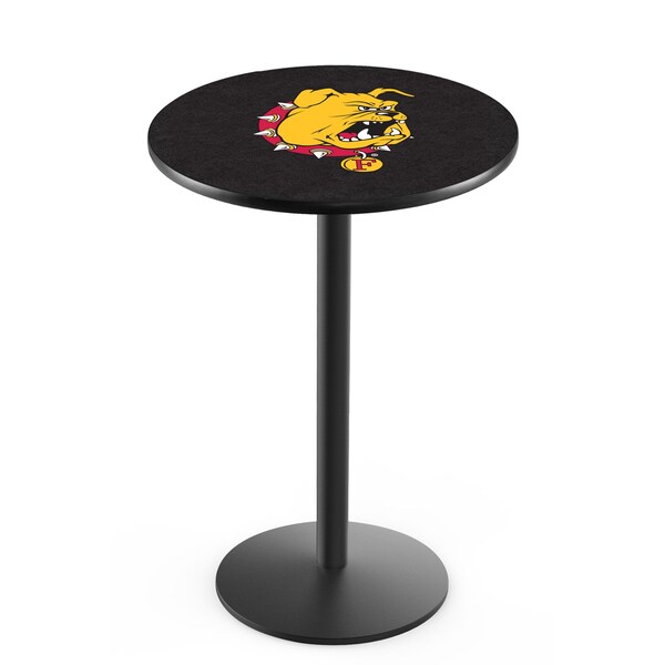 42" Blk Wrinkle Ferris State Pub Table